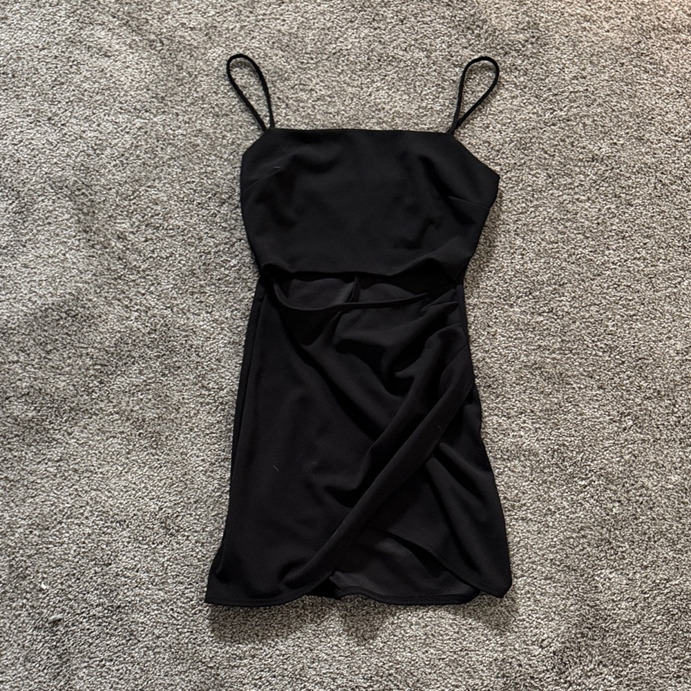 Elegant Black Spaghetti Strap Dress